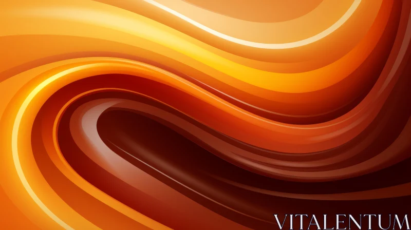 Soothing Orange and Brown Gradient Abstract Background AI Image