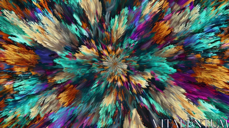Vivid Abstract Painting | Modern Artistic Expression AI Image