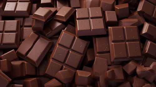 Delicious Milk Chocolate Bars Close-Up