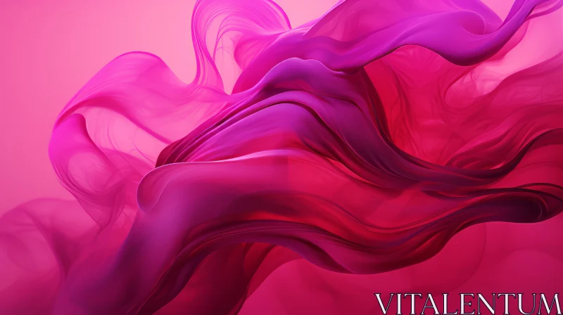 Pink Silk Scarf - Abstract Art AI Image