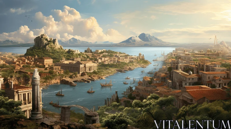 Majestic City: Neoclassical Themes and Epic Landscapes AI Image