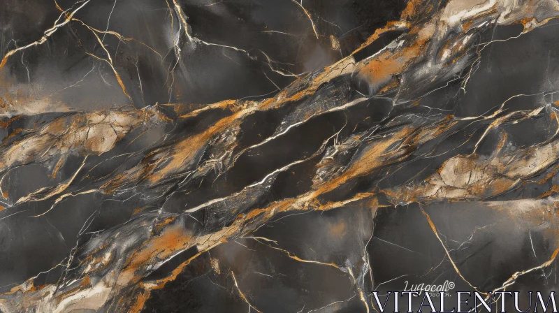 AI ART Exquisite Black and Gold Marble Texture