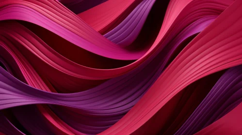 Futuristic Pink and Purple Wavy Surface 3D Render