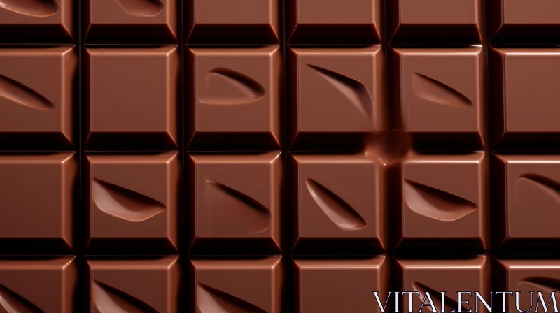 AI ART Delicious Milk Chocolate Bar Close-Up