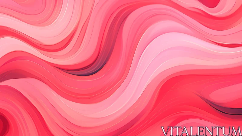 Red and Pink Abstract Waves Background AI Image