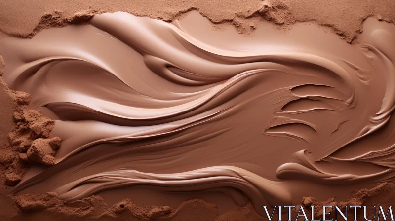 Decadent Chocolate Texture with Cocoa Powder Swirls AI Image
