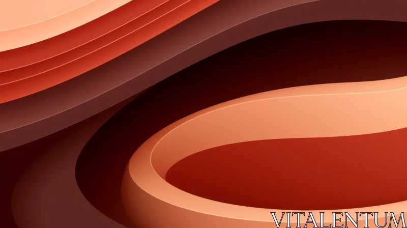 Orange and Brown Abstract 3D Background AI Image
