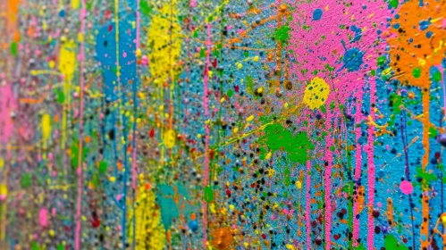 Colorful Chaos: Splattered Paint Wall Art