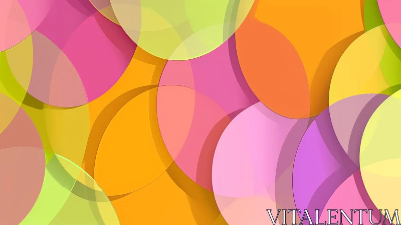 Colorful Translucent Circles Abstract Background | 3D Rendering AI Image