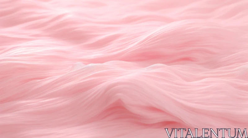 Pink Silk Fabric Waves Texture AI Image