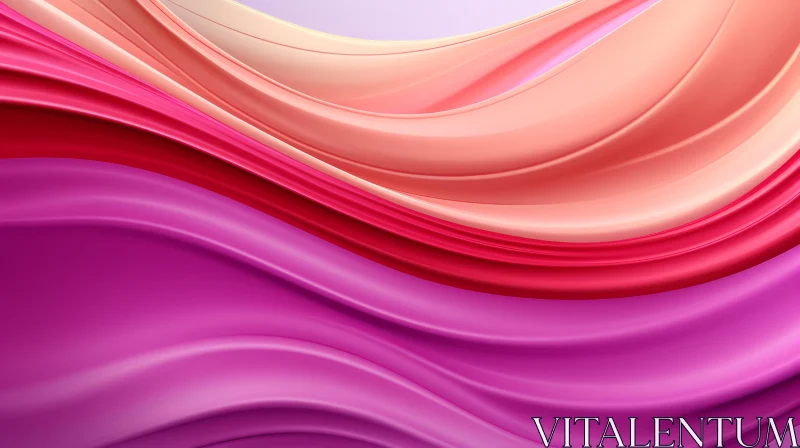Fluid Motion: Pink, Purple, and White 3D Render AI Image