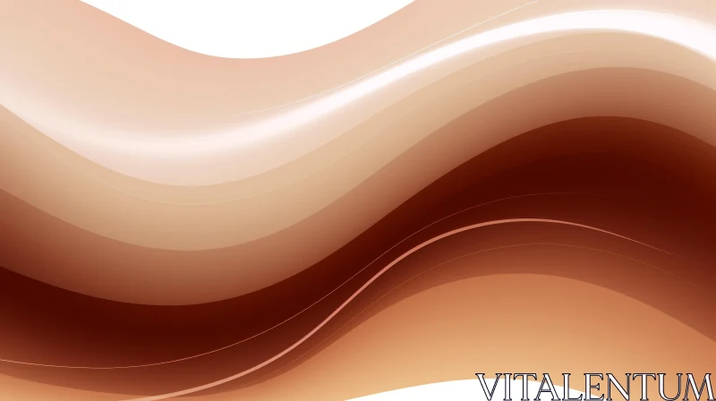 Brown & White Wave Pattern Abstract Background AI Image