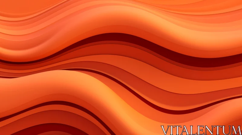 Mesmerizing Abstract 3D Orange and Red Waves Artwork