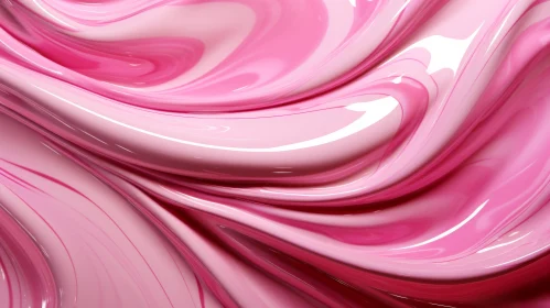 Pink Liquid Wave Pattern - Calming Abstract Art
