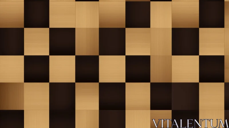 Chessboard 3D Rendering with Beveled Squares - Abstract Art AI Image