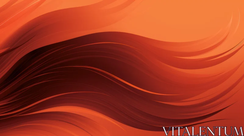 Orange Waves Abstract Background - Dynamic Artistry AI Image