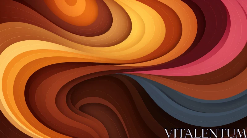Vivid 3D Colorful Waves: Abstract Background AI Image
