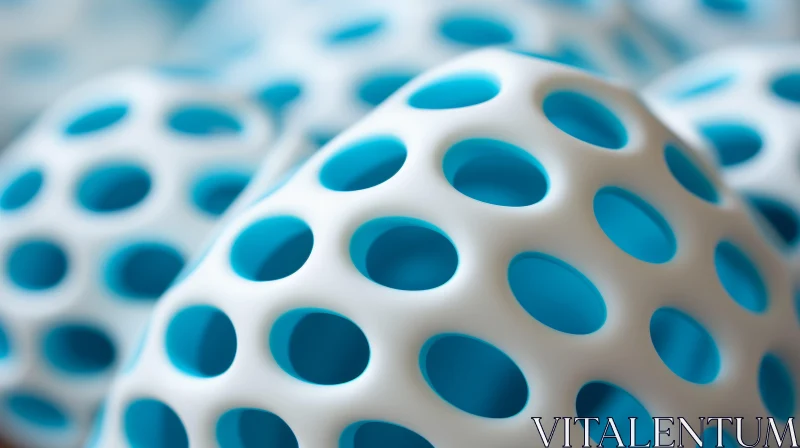 Intriguing Blue and White Geometric Pattern - 3D Rendering AI Image
