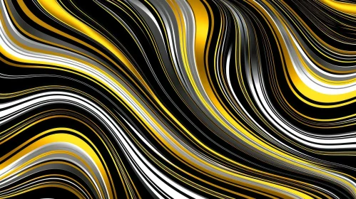 Elegant Black and Gold Abstract Striped Background