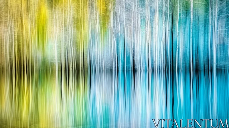 Colorful Abstract Forest Landscape Reflection AI Image