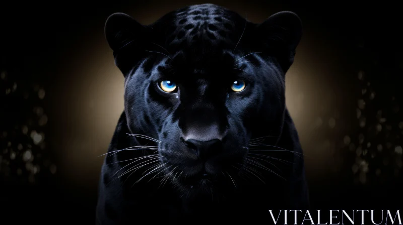 Intense Black Panther Portrait | Majestic and Powerful Wildlife AI Image