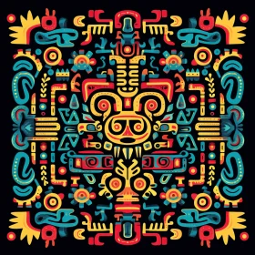 Captivating Ancient Mexican Stylized Designs for Home Decoration and Greeting Cards