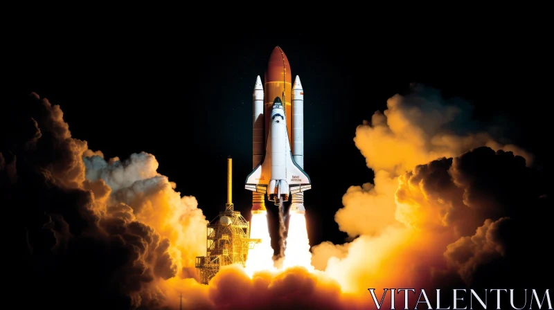 Space Shuttle Launch at Kennedy Space Center AI Image