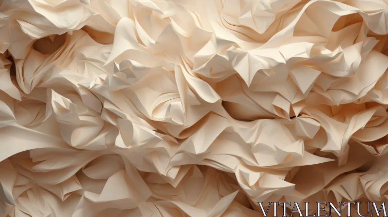 Crumpled Paper Surface | Abstract 3D Artwork AI Image
