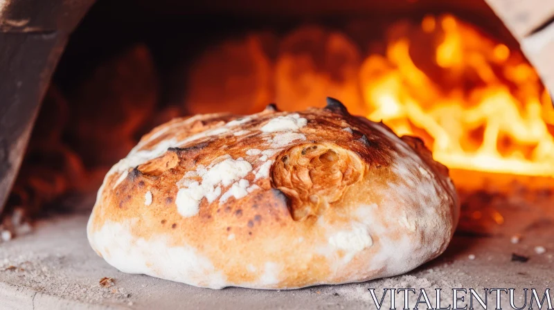 Wood-Fired Bread Baking: A Golden Crust Masterpiece AI Image