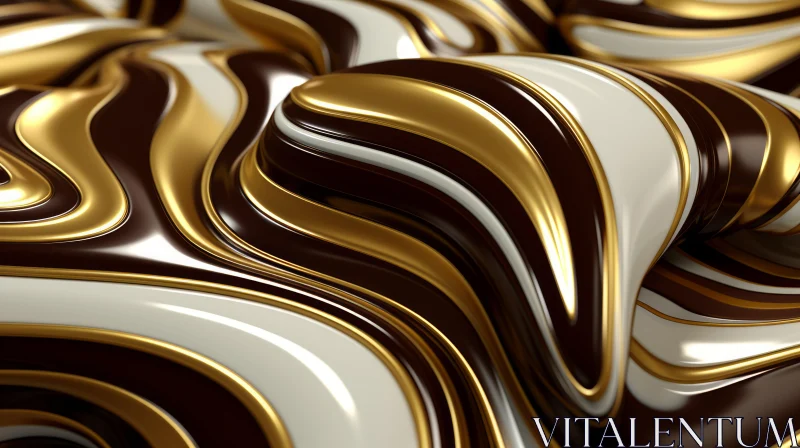 Luxurious Melted Chocolate Swirls AI Image