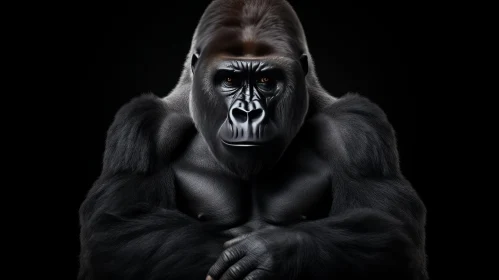 Intense Gorilla Portrait - Wildlife Photography