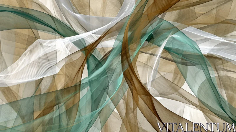 Serene Abstract Painting in Earth Tones AI Image