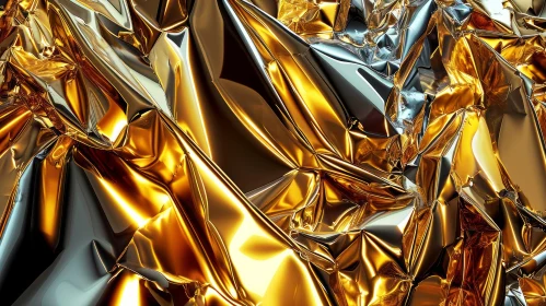 Elegant 3D Gold and Silver Foil Rendering