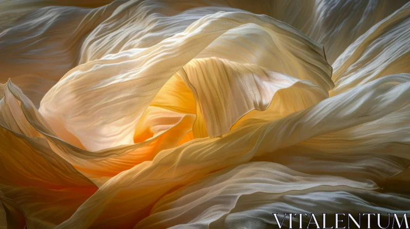 Soft White Fabric Close-Up | Abstract Textured Art AI Image