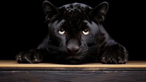 Intense Close-Up of a Majestic Black Panther