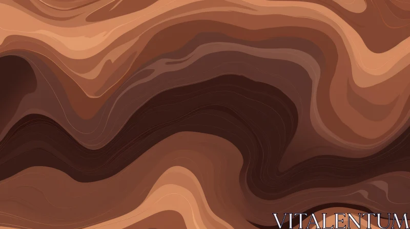 Brown Marble Texture with Wavy Pattern for Unique Designs AI Image