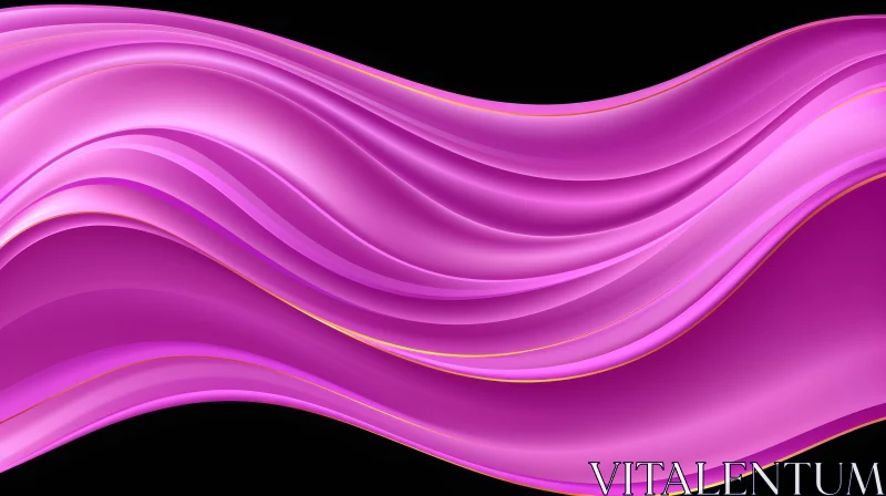 Pink Purple Gold Wave Pattern Background AI Image