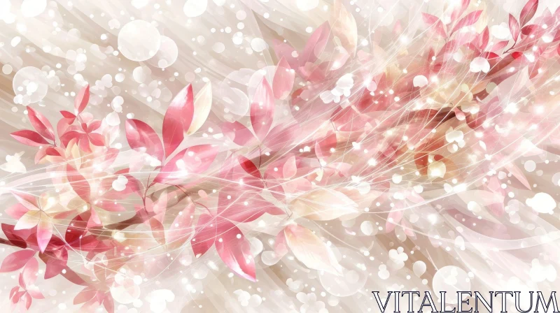 Soft Pink and White Floral Background AI Image
