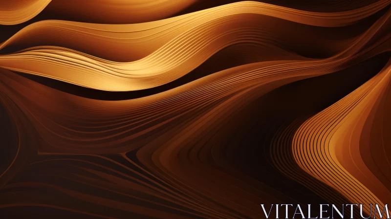 Sculpted Waves: Futuristic Abstract Surface Art AI Image