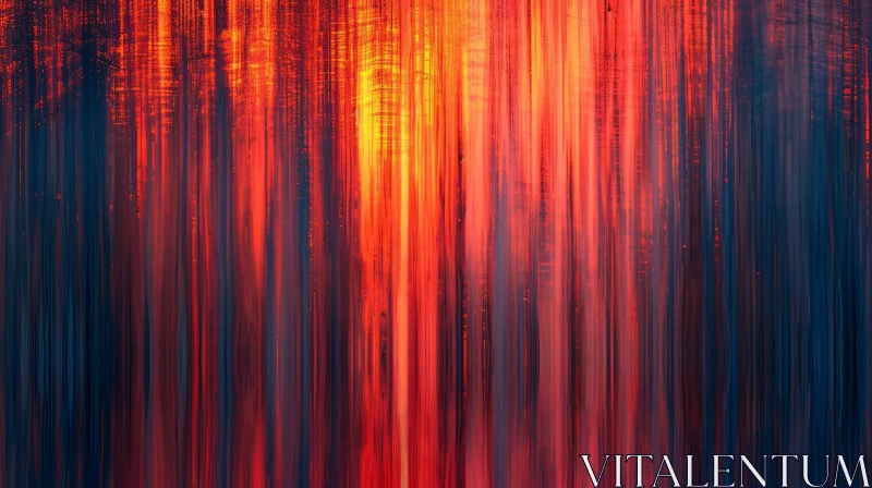 Vivid Abstract Painting in Red, Orange, and Yellow AI Image