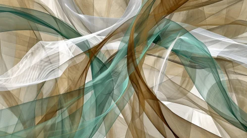 Serene Abstract Painting in Earth Tones