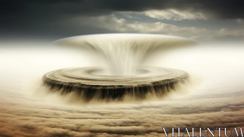 Mysterious Swirling Vortex in the Sky | Nature Digital Art AI Image