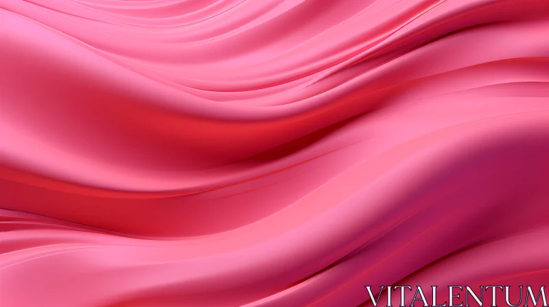 Elegant Pink Silk Fabric 3D Render for Design Projects AI Image