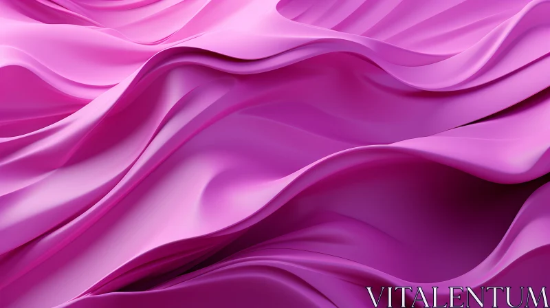 Pink Silk Fabric 3D Rendering | Soft Folds and Light Reflections AI Image