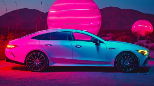 Luxurious Mercedes-Benz CLS 53 AMG in Desert Night