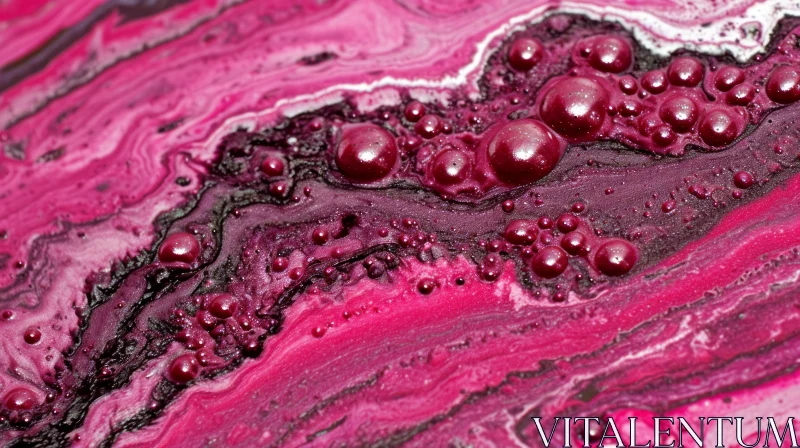 Swirling Pink and Purple Liquid Art - Abstract Photography AI Image