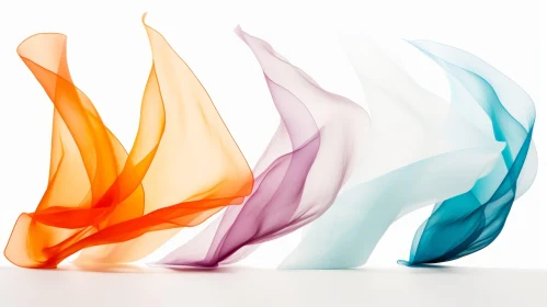 Colorful Silk Fabric Display | Fashion Design Illustration
