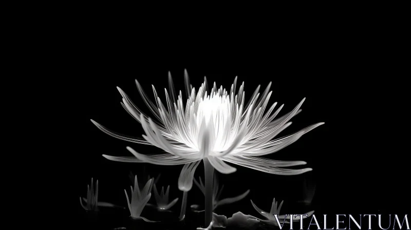 Delicate Glass-Like Flower Photo AI Image