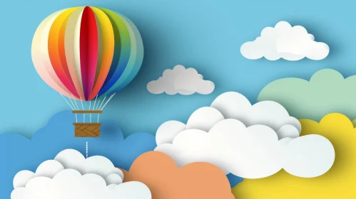 Enchanting Hot Air Balloon 3D Illustration