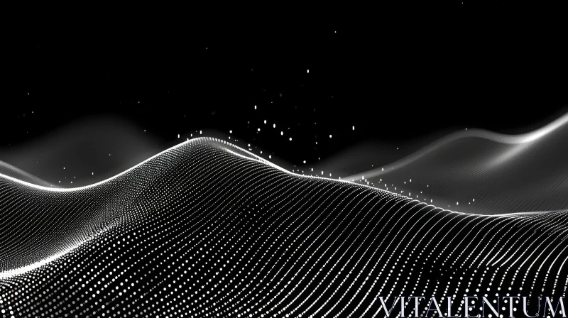 Monochrome Wave Pattern Abstract Background